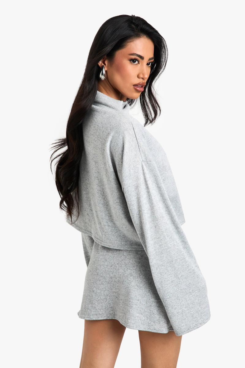 Міні -спідниця з матовою меланжею