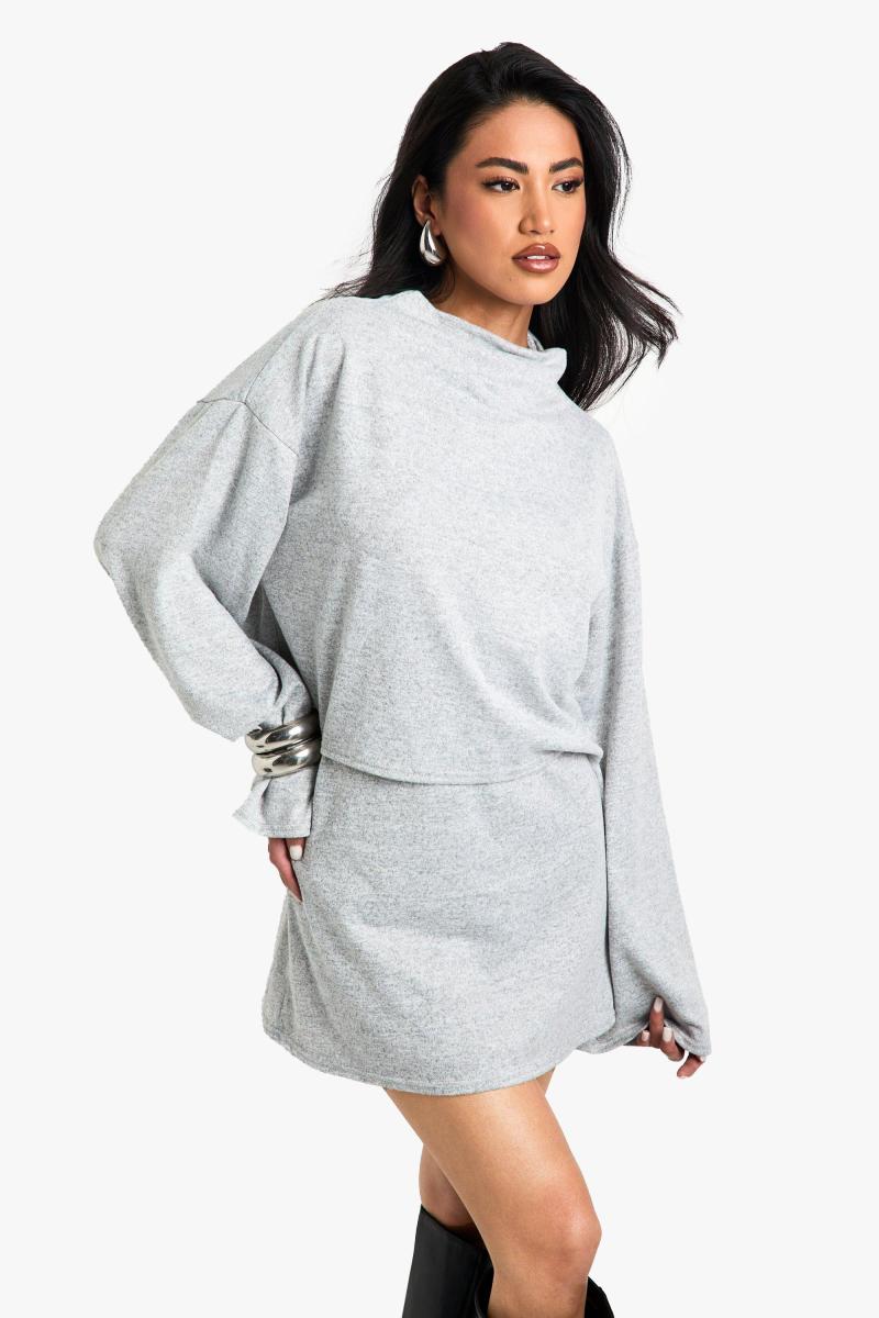 Міні -спідниця з матовою меланжею