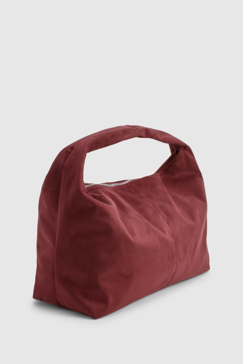 Велика сумка через плече зі штучної замші