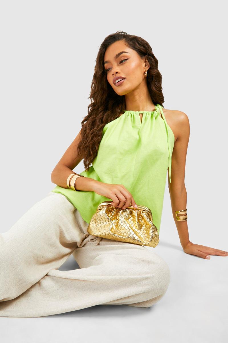 Плетена металева сумка-клатч