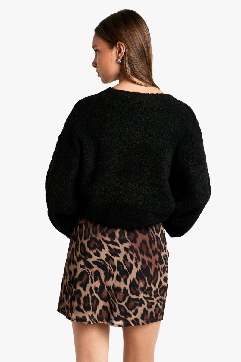 Шифонова міні-спідниця з леопардовим принтом