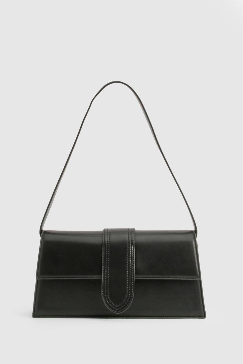 Шкіряна багетна сумка через плече