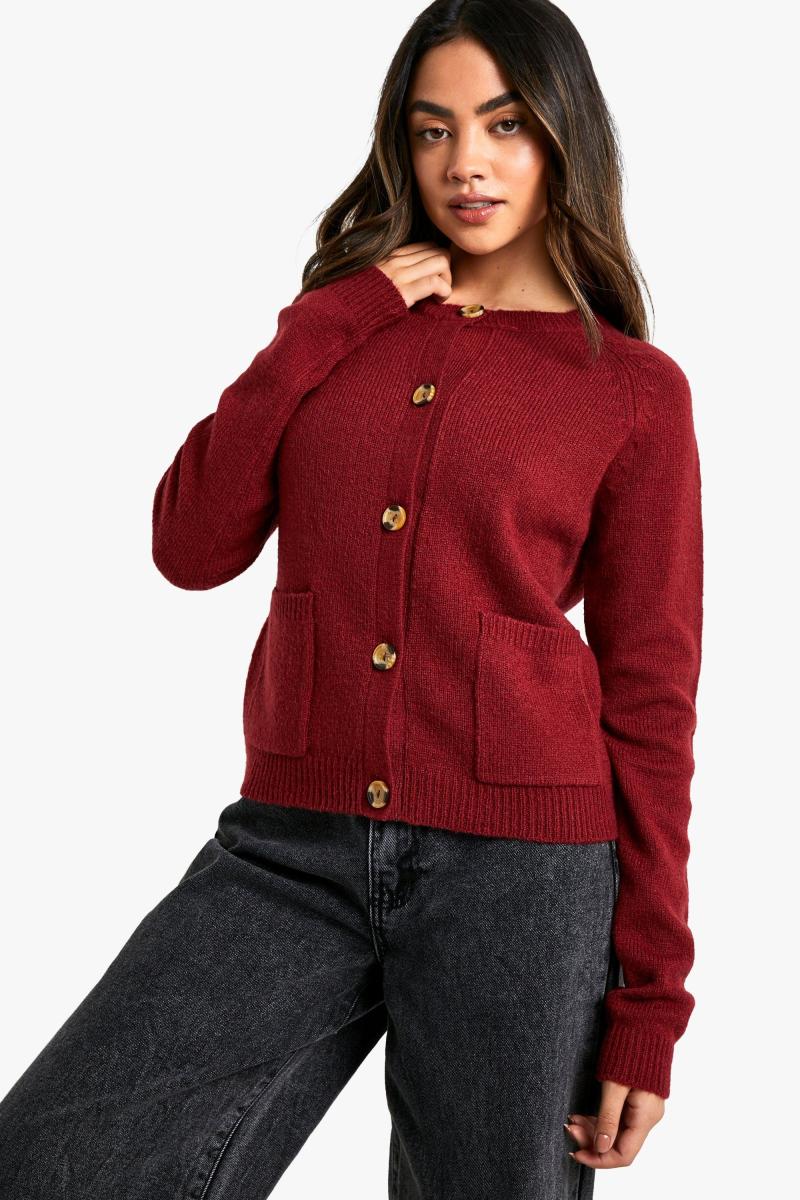 М'який трикотажний кардиган з кишенями