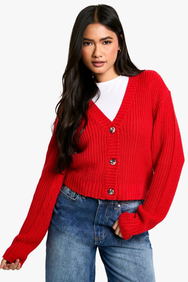 Базовий укорочений кардиган на ґудзиках