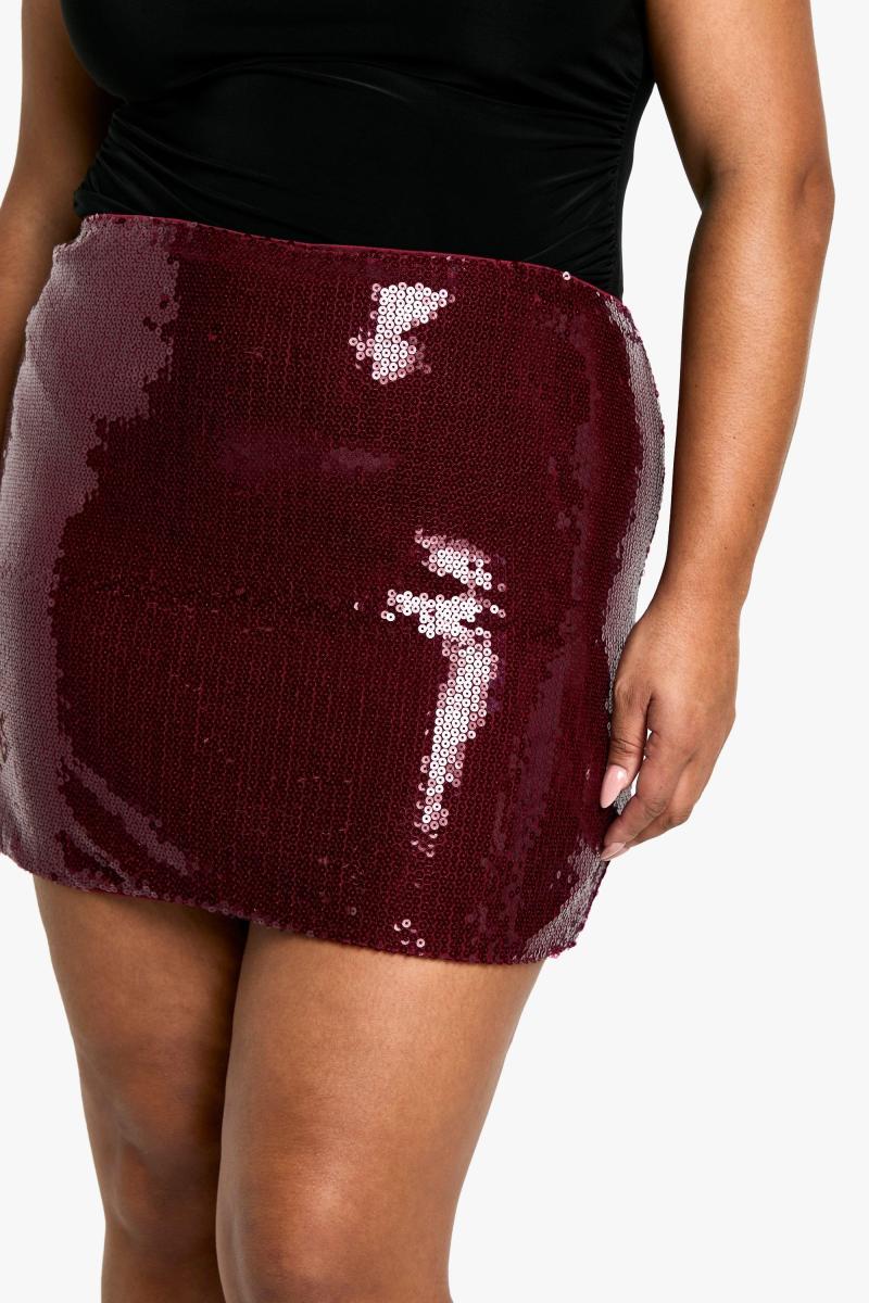 Плюс прозора міні-спідниця з паєтками