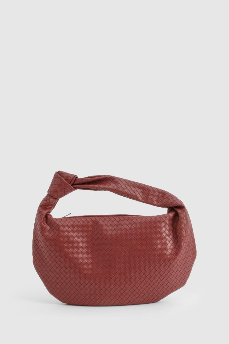 Велика сумка через плече з плетеними вузловими ремінцями