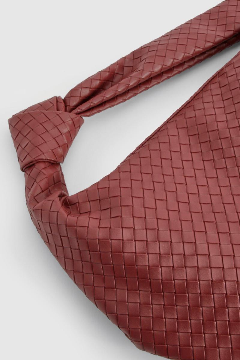 Велика сумка через плече з плетеними вузловими ремінцями