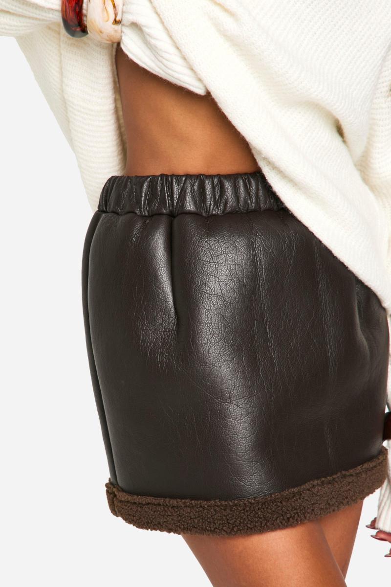 Спідниця зі штучної шкіри Teddy Trim