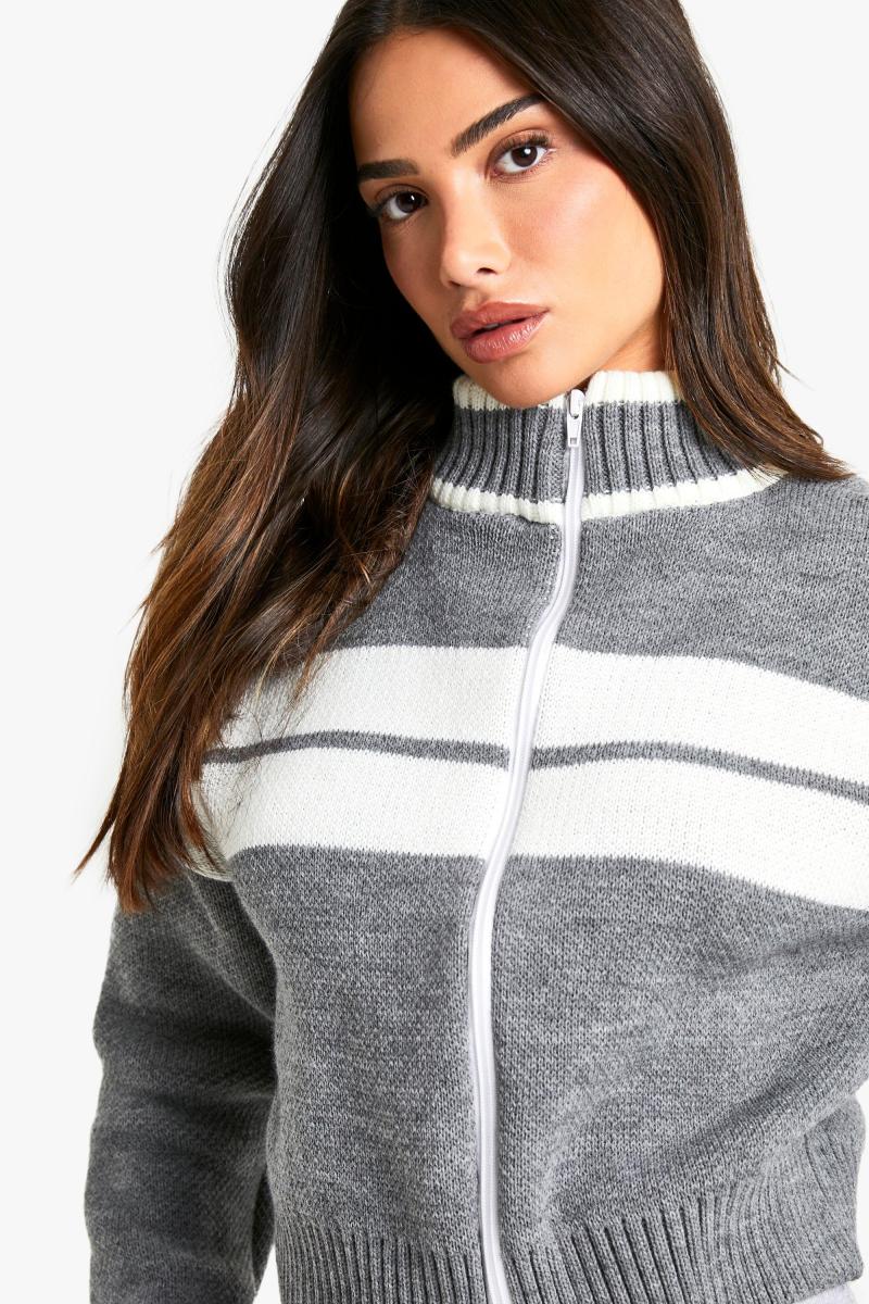 Маленька смуга деталі негабаритна блискавка через кардиган бомбардувальника