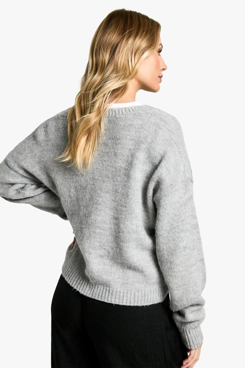 Матеріал з чисельним кардиганом V негабарит