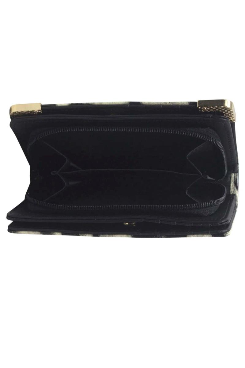 Гаманець із блискучим леопардовим принтом