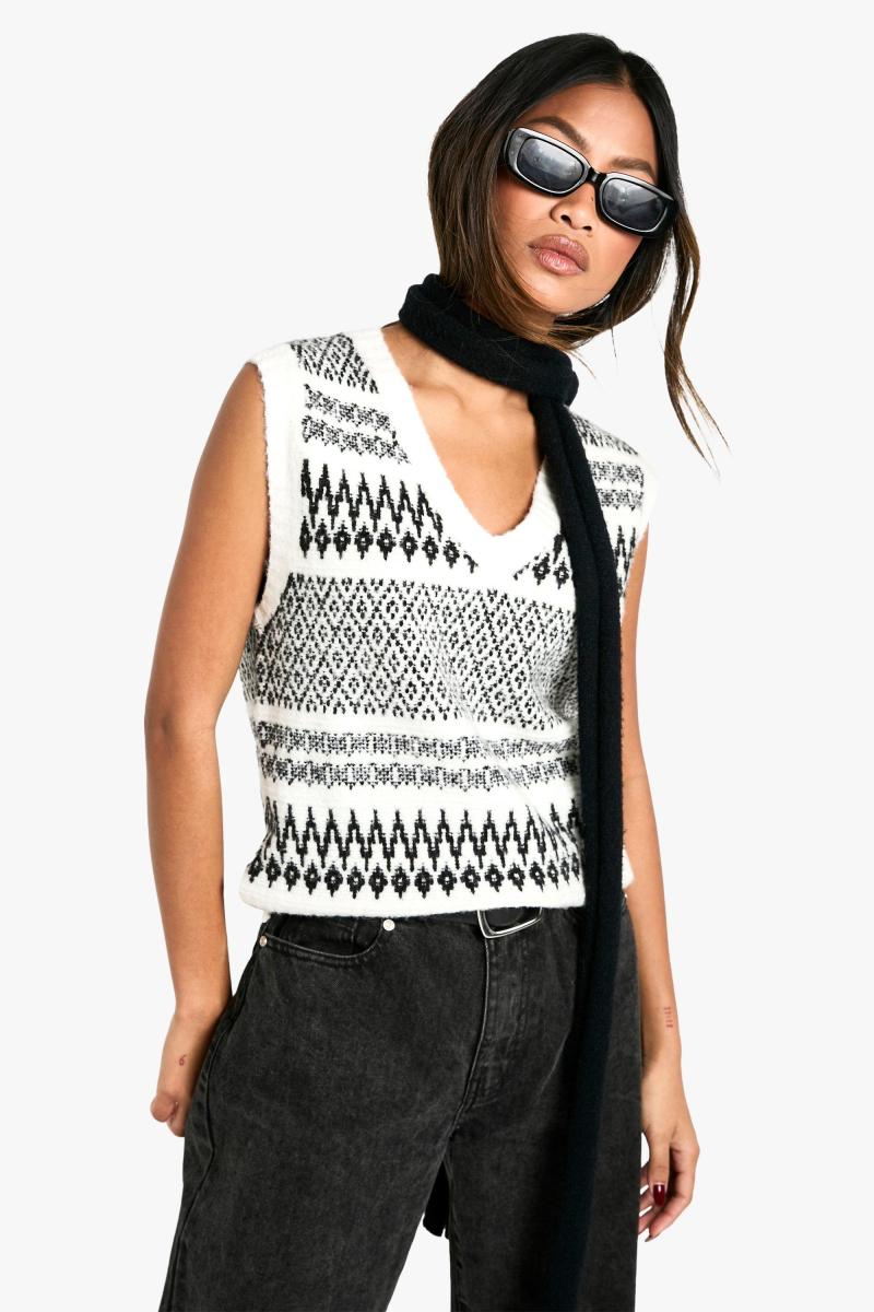 В'язаний новорічний танк Fairisle