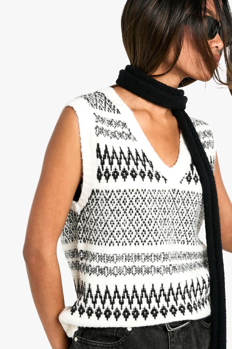 В'язаний новорічний танк Fairisle