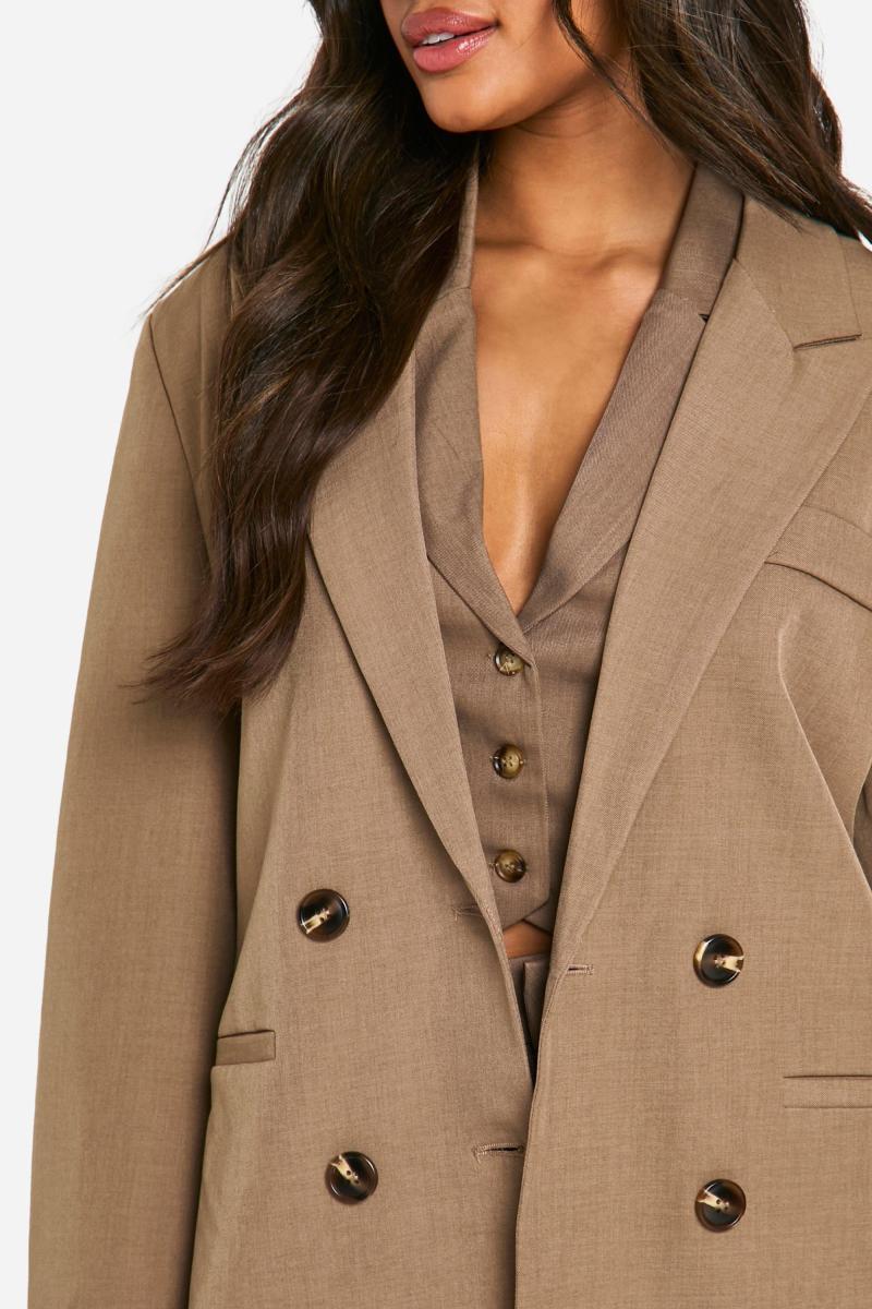 Подвійний груди розслаблений пристосування Longline Blazer