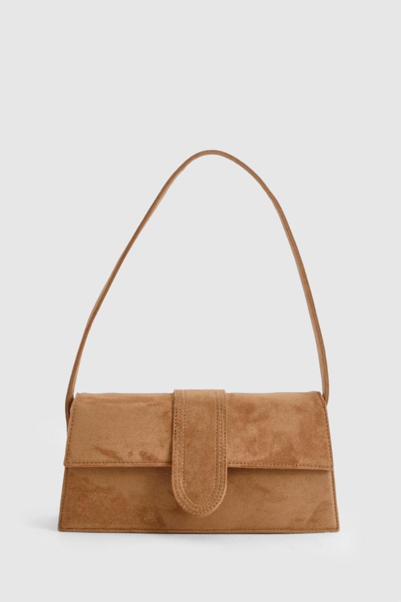 Структурована сумка через плече зі штучної замші