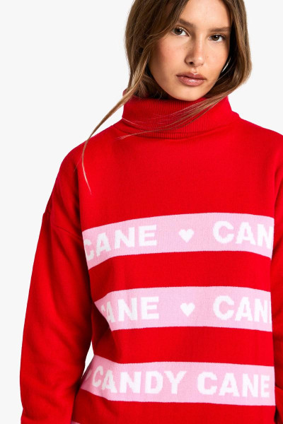 Різдвяний джемпер Candy Cane Roll Neck