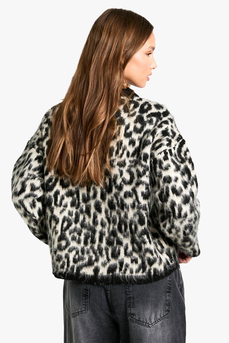 Кардиган з леопардовим принтом