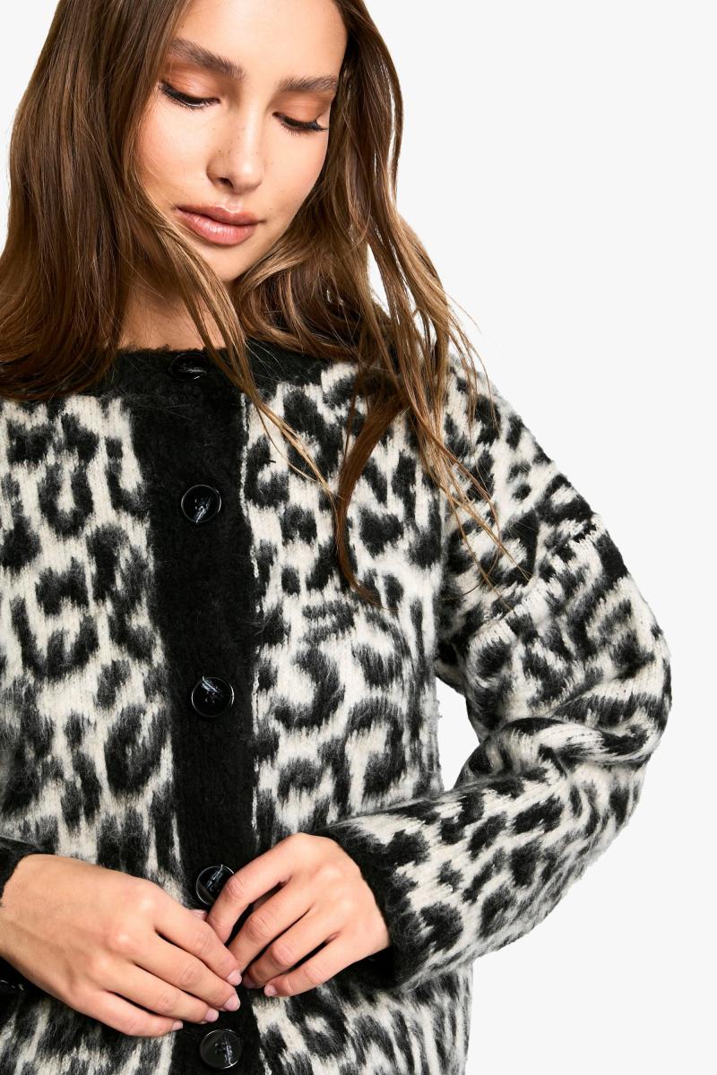 Кардиган з леопардовим принтом