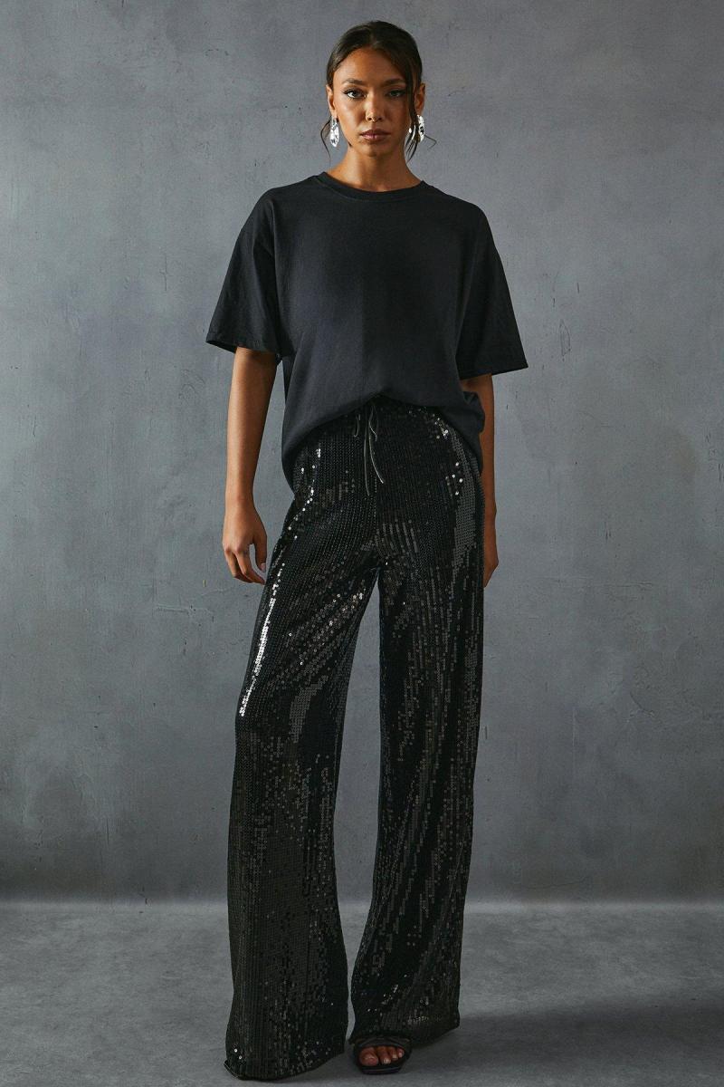 Блискітка середня еластична талія широка штанга для ніг