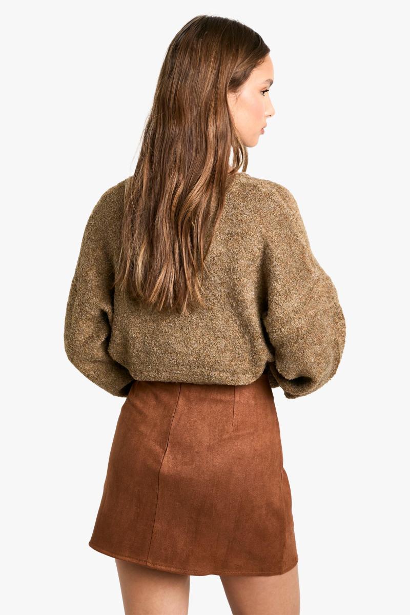 Замшева міні-спідниця