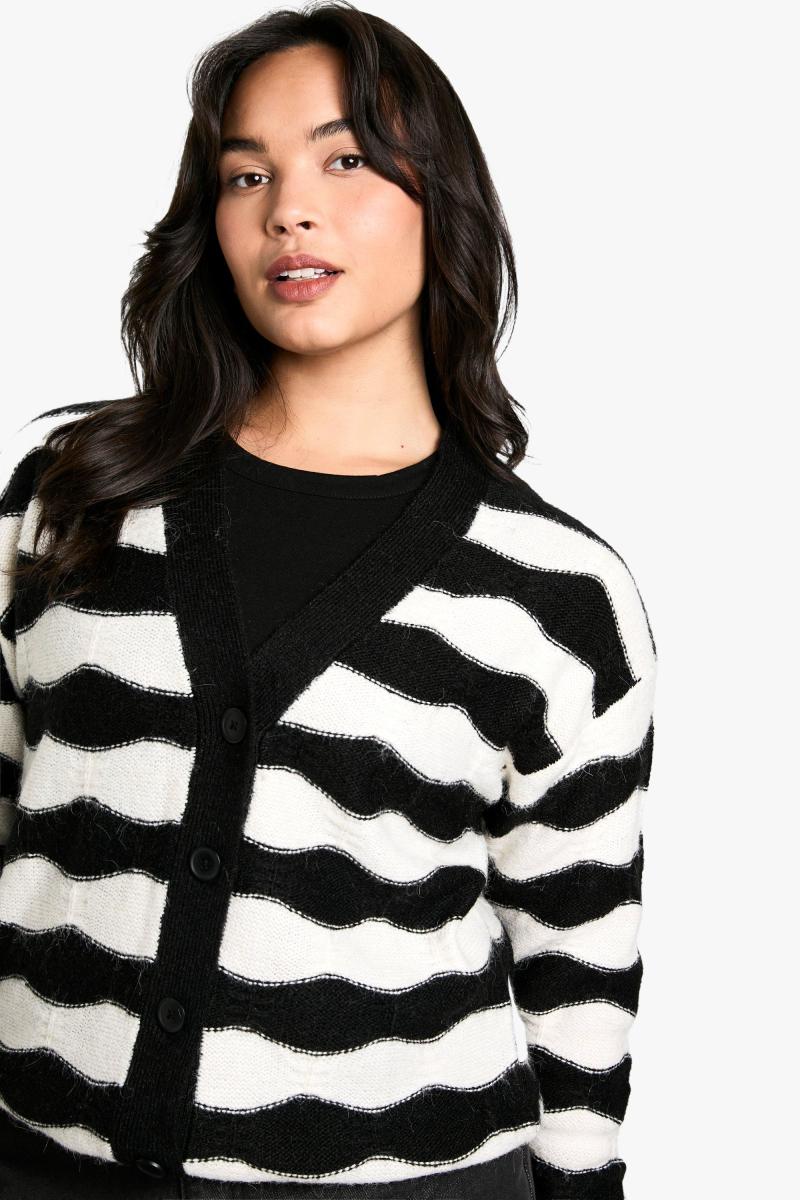 Плюс смуга негабаризації в’язаного кардигану