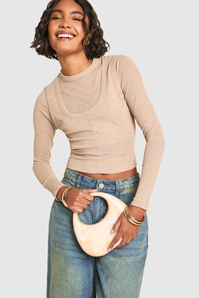 Мармурова акрилова кругла сумка Мармурова акрилова кругла сумка