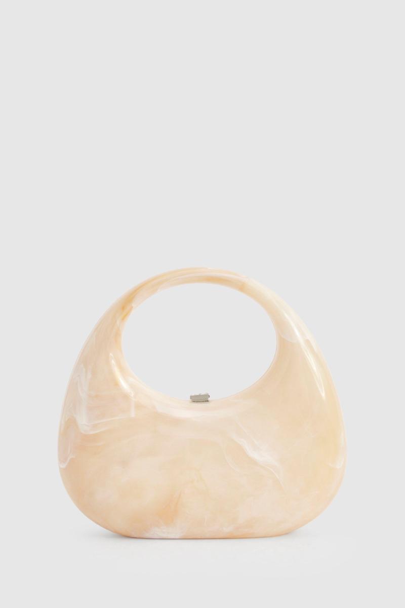 Мармурова акрилова кругла сумка