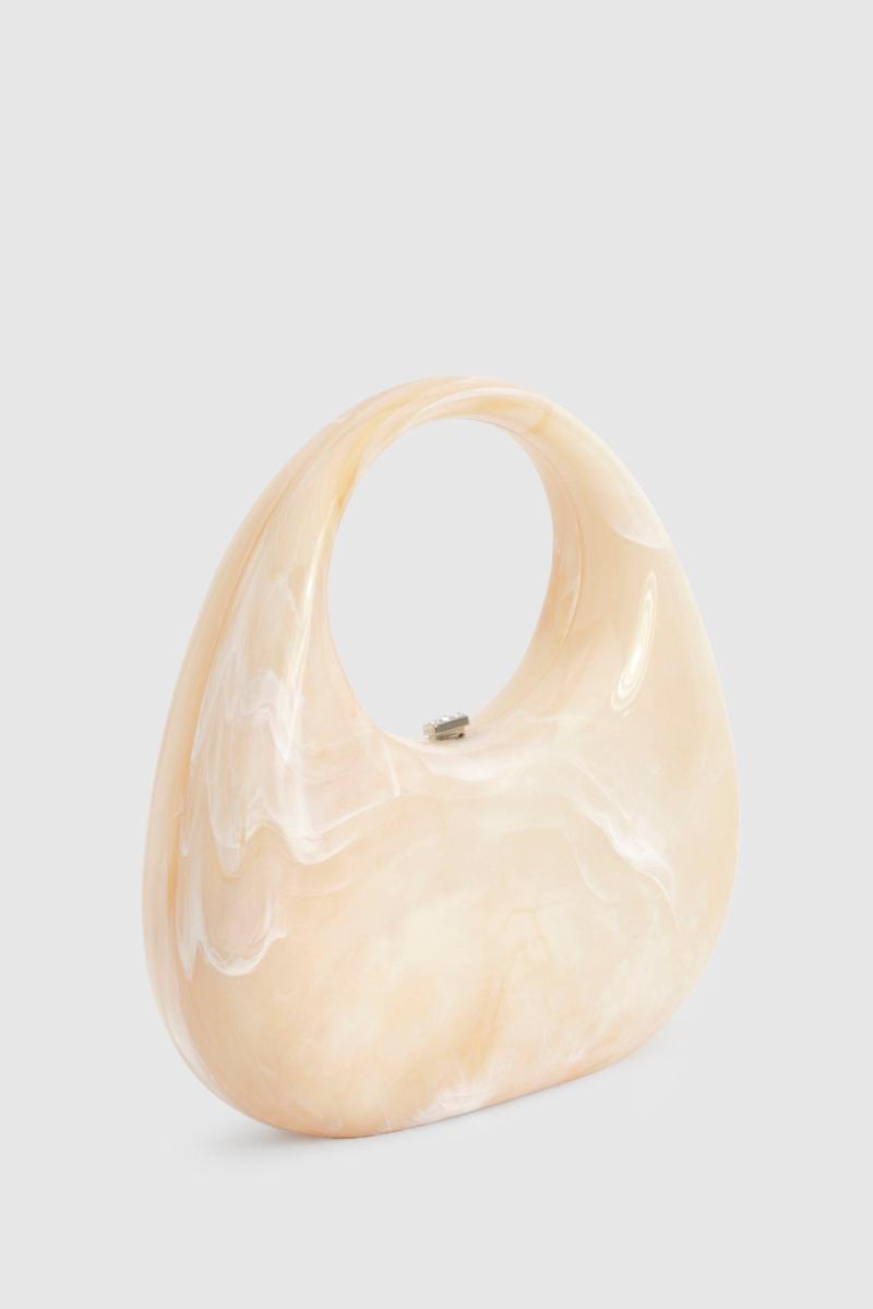 Мармурова акрилова кругла сумка