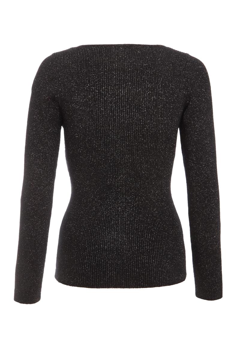 Чорний металевий блиск джемпер