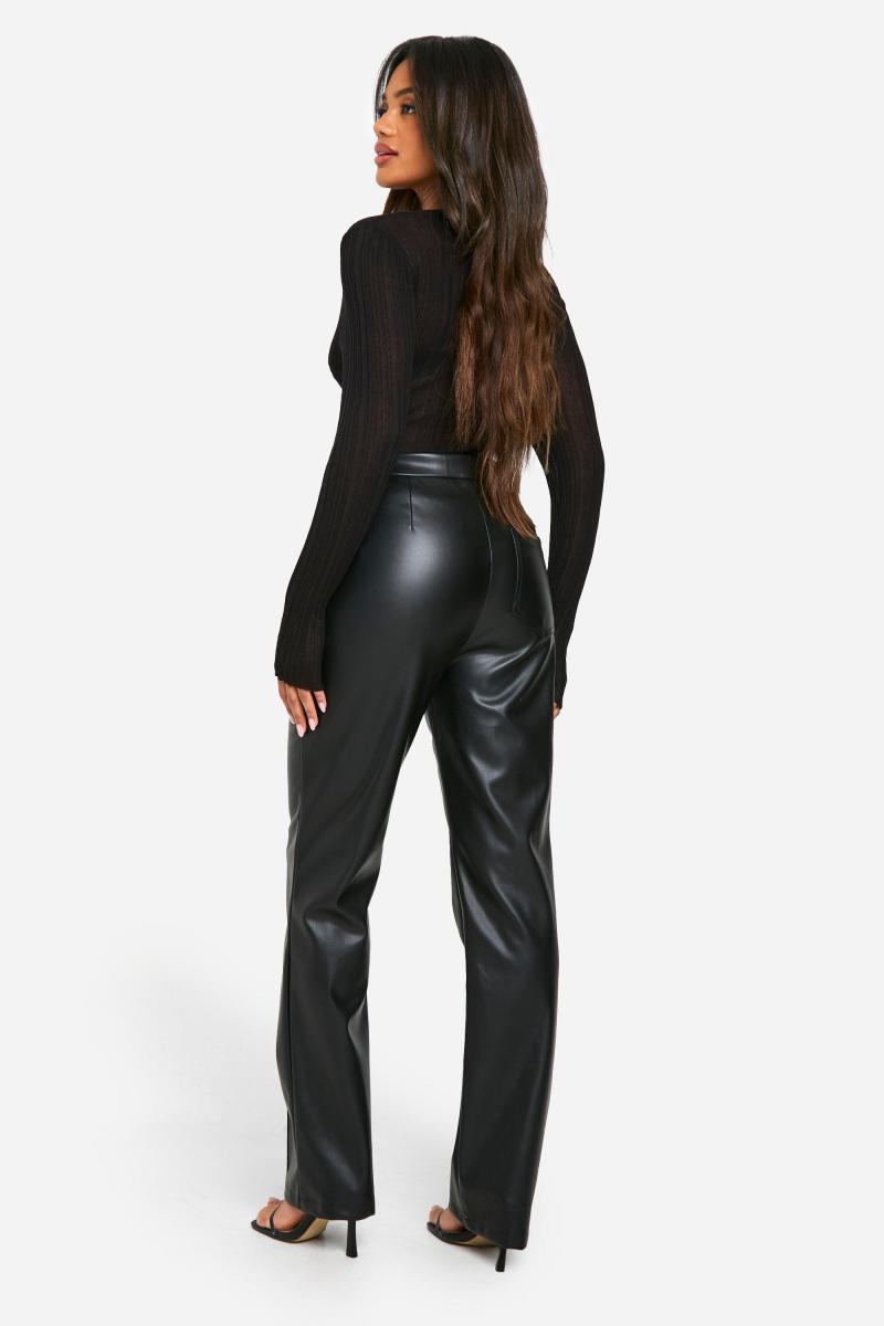 Брюки з поліуретану з приталеними швами