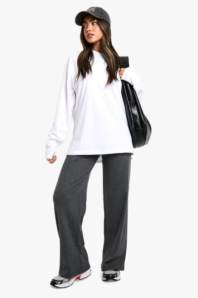 Широкі брюки з щіточкою