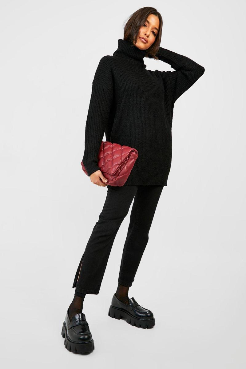 Величезний трикотажний джемпер з горловиною