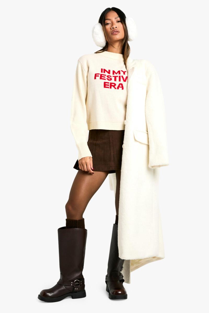 Різдвяний укорочений джемпер In My Festive Era