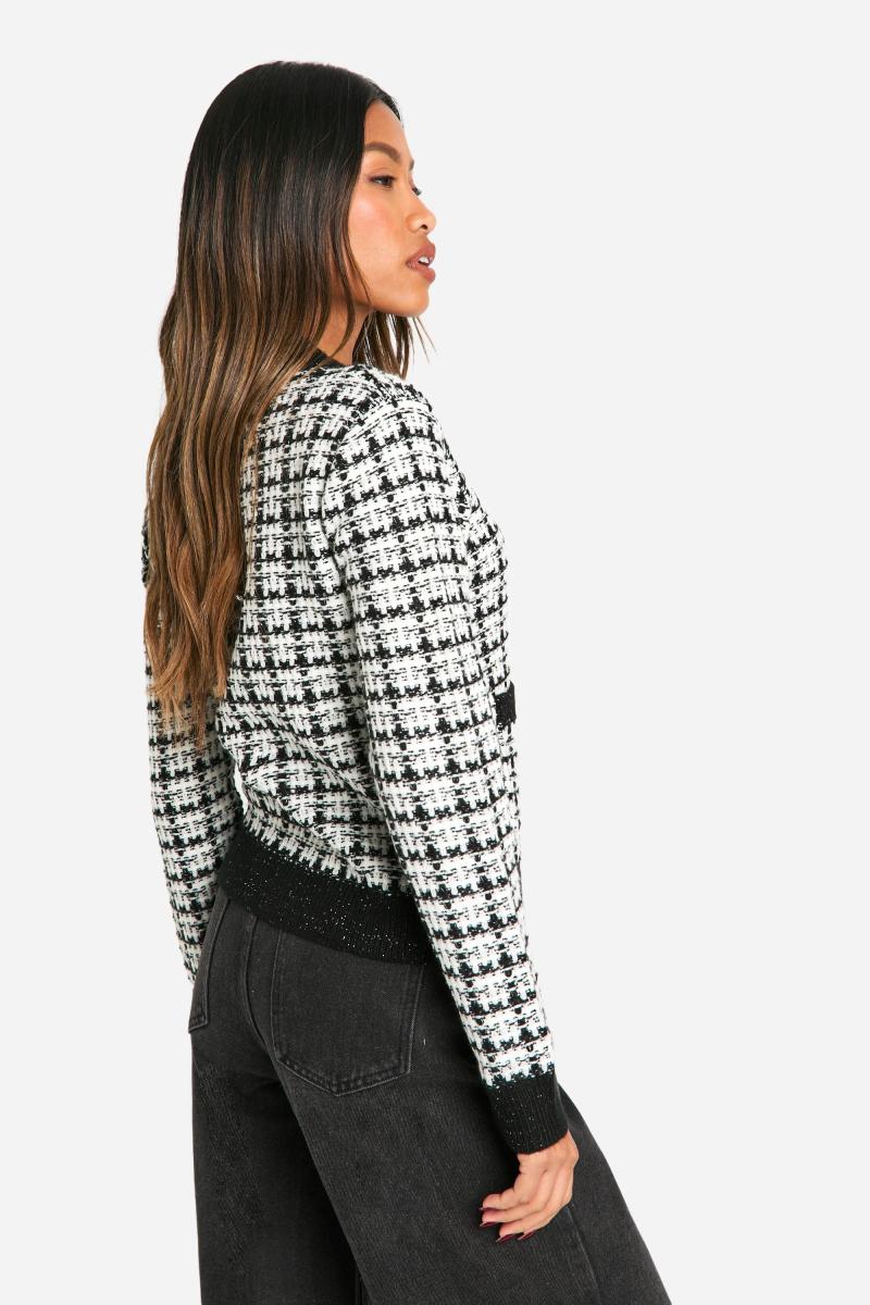 В'язаний кардиган-бомбер з букле