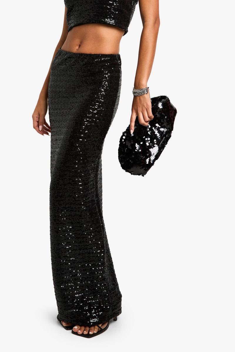 Спідниця максі з паєтками Co