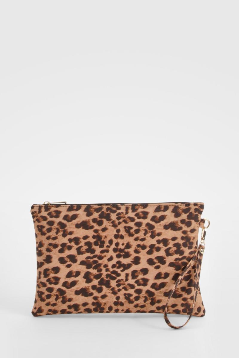 Леопардовий клатч на блискавці