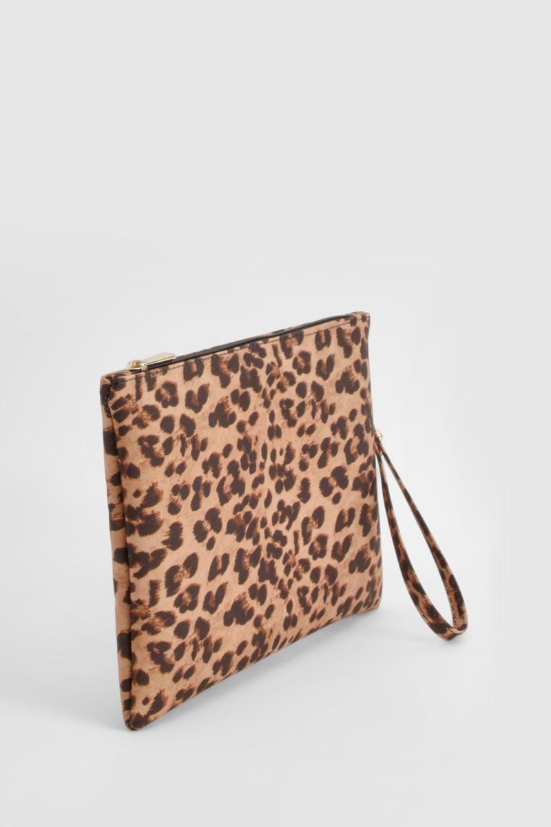 Леопардовий клатч на блискавці