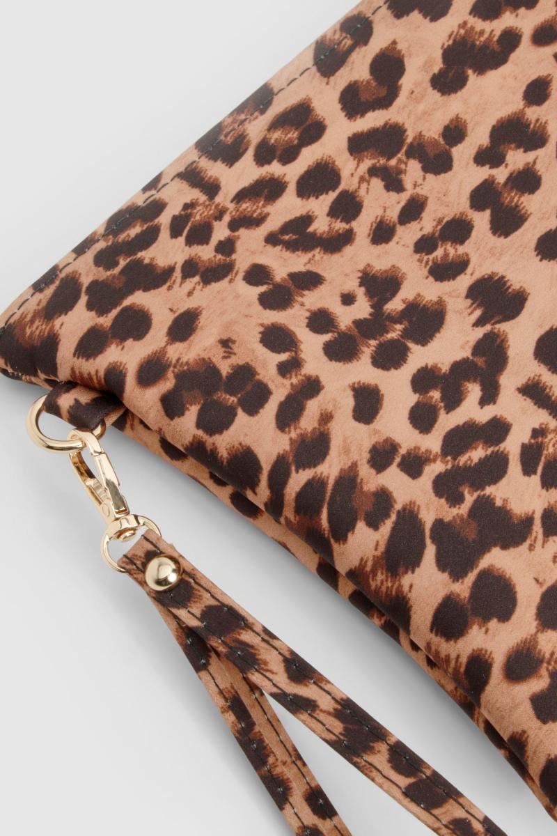 Леопардовий клатч на блискавці