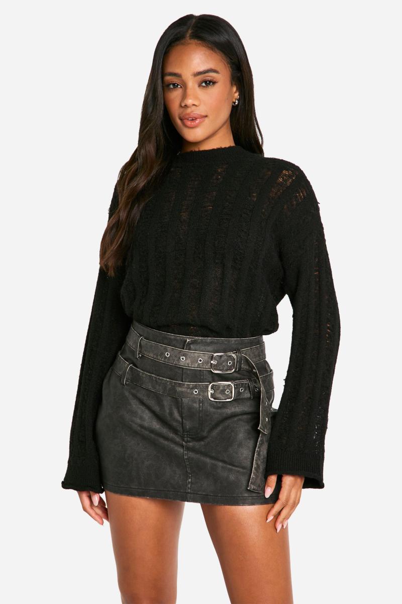 Подвійний примиваний MICRO MINI SKIRT