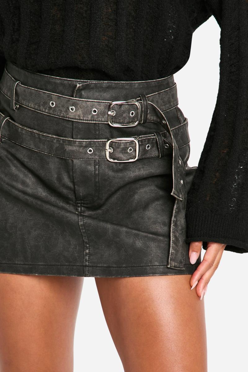 Подвійний примиваний MICRO MINI SKIRT