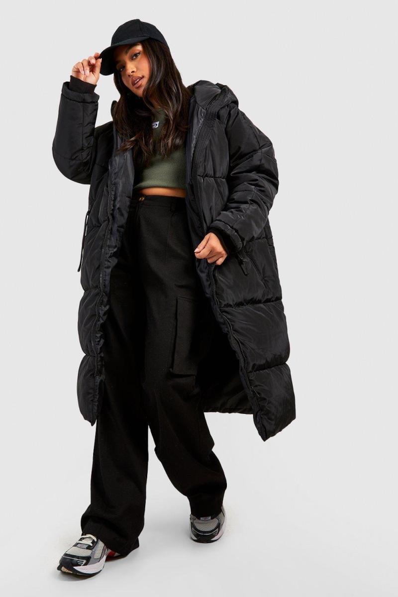 Довга пухова куртка з капюшоном Petite
