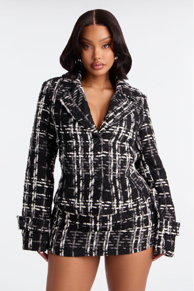 Укорочене твідове пальто 'Lady Like'