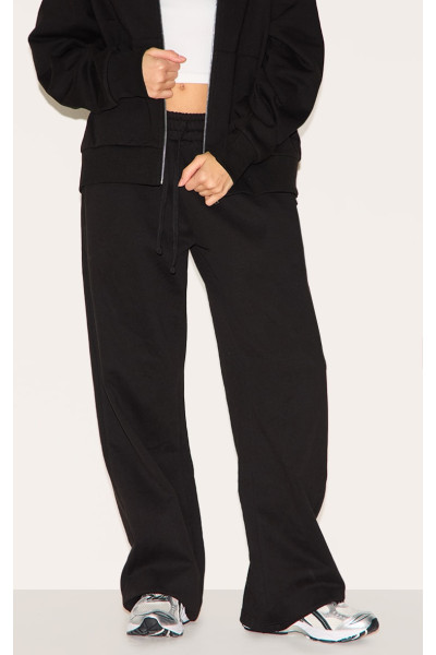 Чорні преміум -широкі ноги пітні пробіжки Чорні преміум -широкі ноги пітні пробіжки