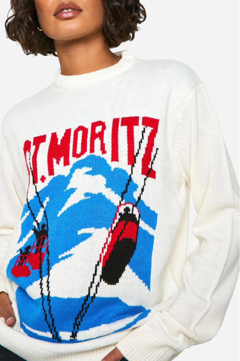 Високий лижний трикотажний джемпер St Moritz
