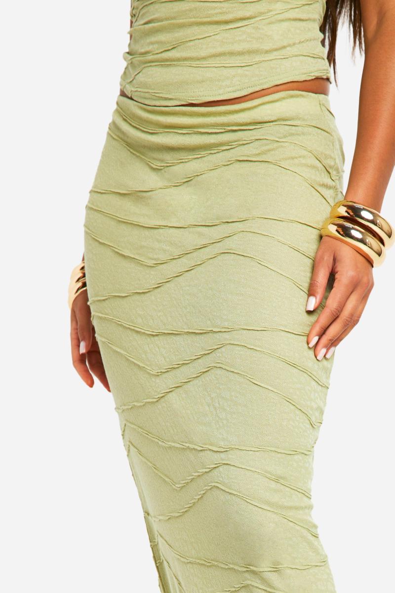 Текстурована максі-спідниця-колонка