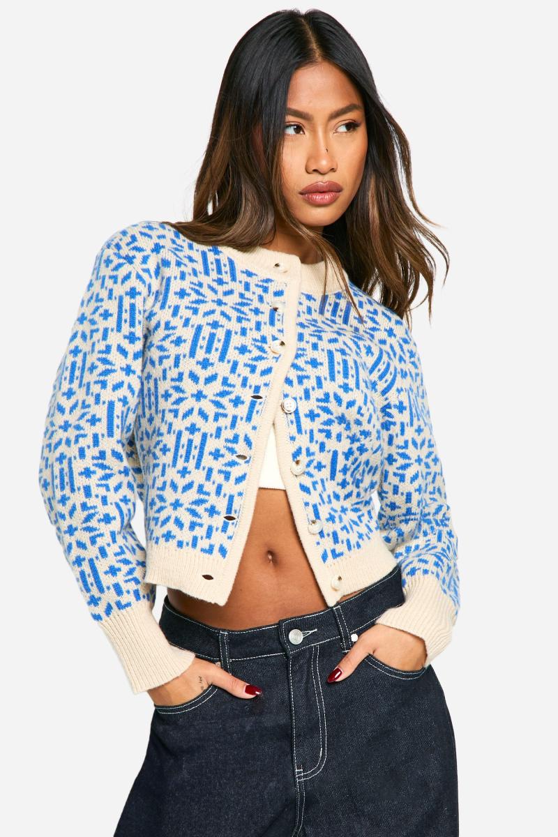 Преміальний в'язаний кардиган Fairisle