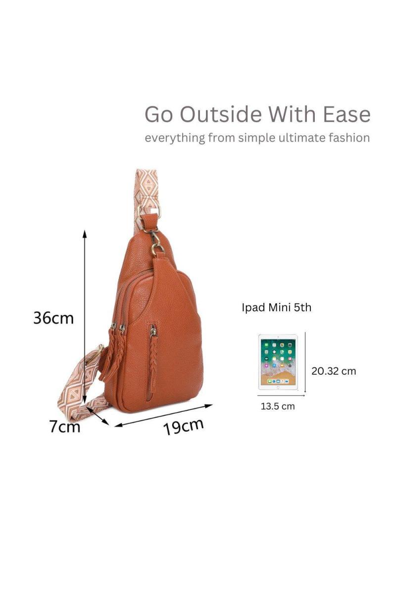 Роммі мультикокути слінг перехресний мішок для грудей тіла з полотняним ремінцем