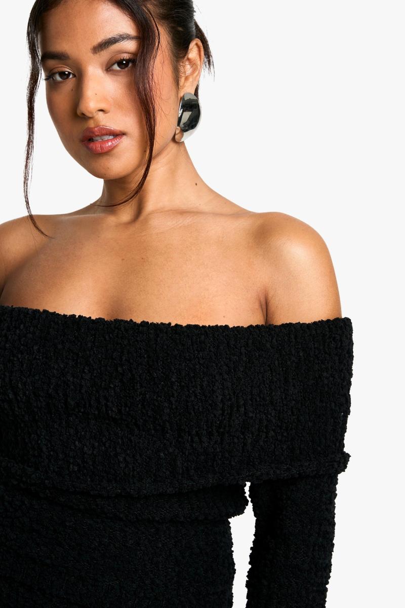 Укорочений джемпер Petite Boucle Bardot