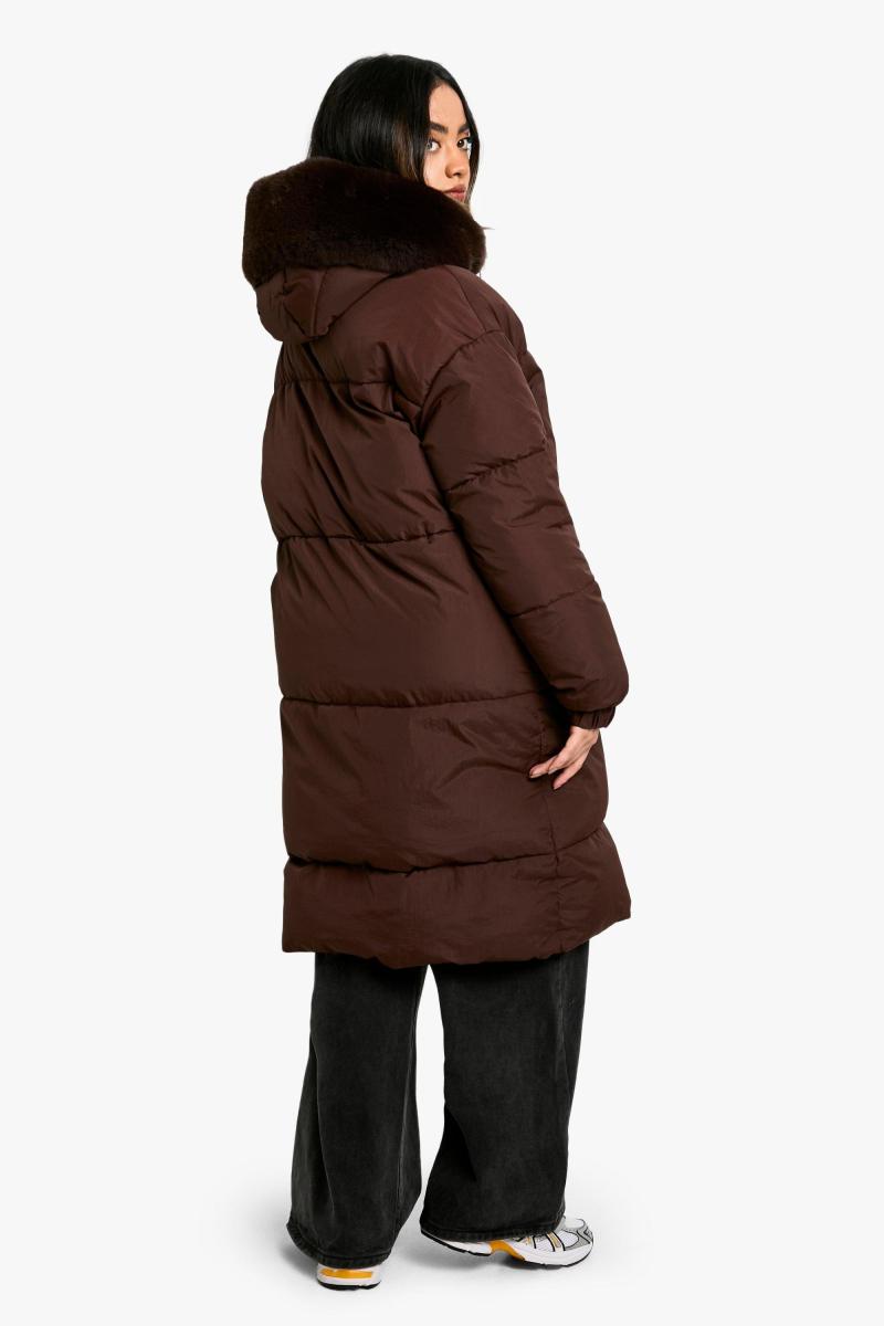 Парка зі штучним хутром і капюшоном