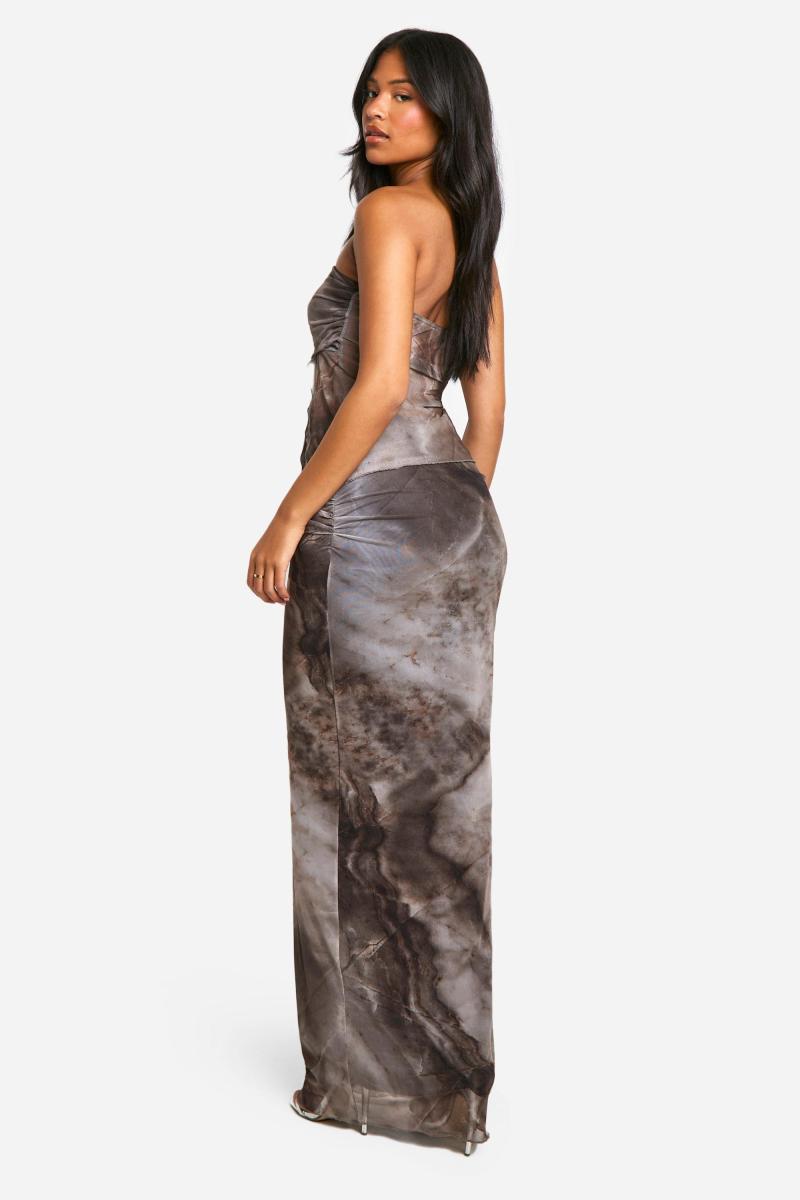 Висока абстрактна спідниця максі